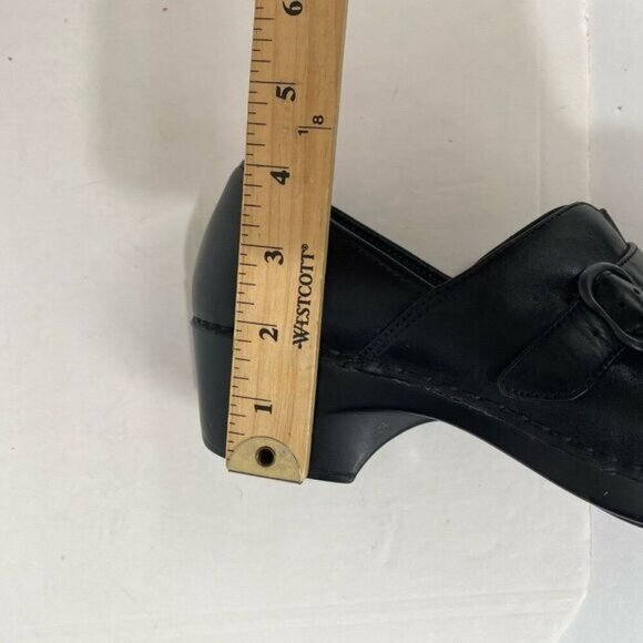 DANSKO Tamera black Leather Buckle Clogs Slip On Work Shoes Size EU 40/ US 9.5 - Picture 8 of 15